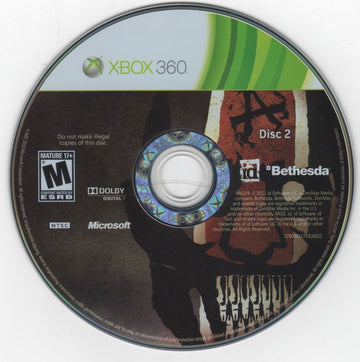 
Rage | Xbox 360 | game disc 2 of 3 | Region: North America | source-country=United States | Data by MobyGames.com