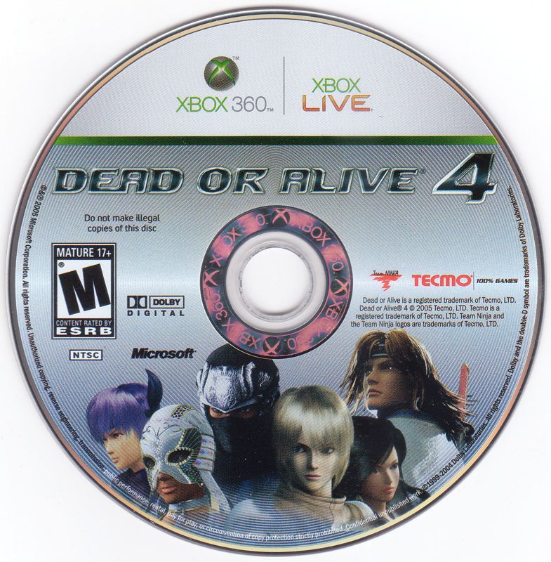Dead or Alive 4 | Xbox 360 | physical media | Region: North America | source-country=United States | Data by MobyGames.com
