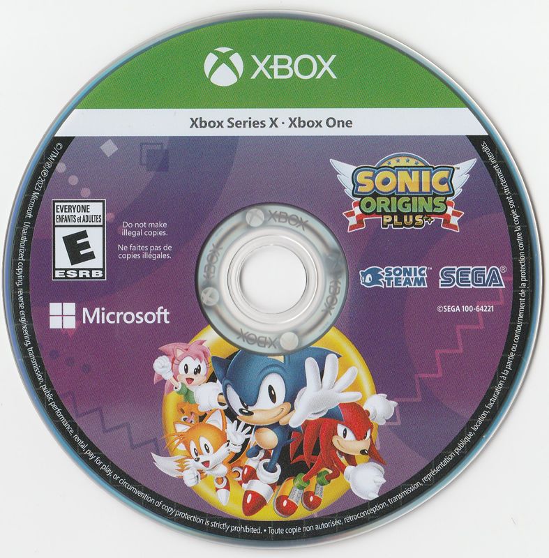 
Sonic Origins Plus | Xbox Series | physical media | Data by MobyGames.com