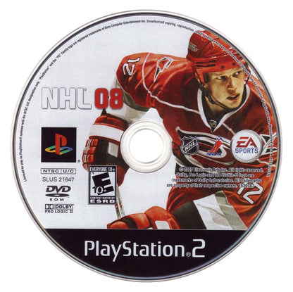 NHL 08 | PlayStation 2 | physical media | region=North America | source-country=Canada,United States | zypher-v2 | moby-0e1d8177c76a | Data by MobyGames.com