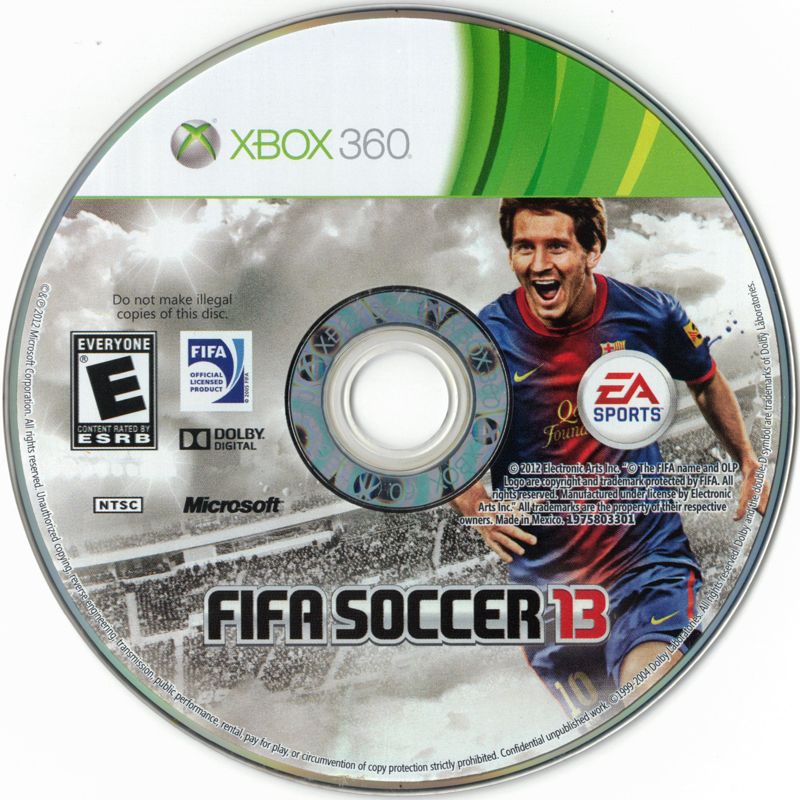 FIFA Soccer 13 | Xbox 360 | physical media | Region: North America | source-country=Mexico,United States | Data by MobyGames.com