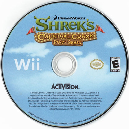 Shrek's Carnival Craze Party Games | Wii | physical media | region=North America | source-country=United States | zypher-v2 | moby-d36930b994b0 | Data by MobyGames.com