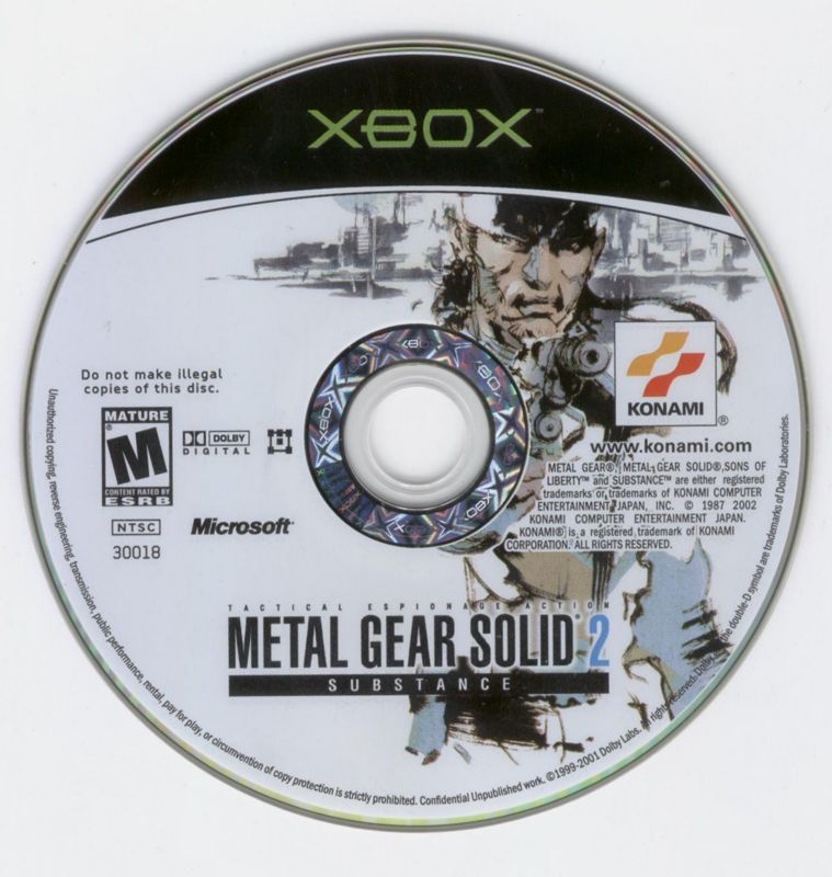 Metal Gear Solid 2: Substance | Xbox | physical media | region=North America | source-country=Canada,United States | zypher-v2 | moby-e55294091e9b | Data by MobyGames.com