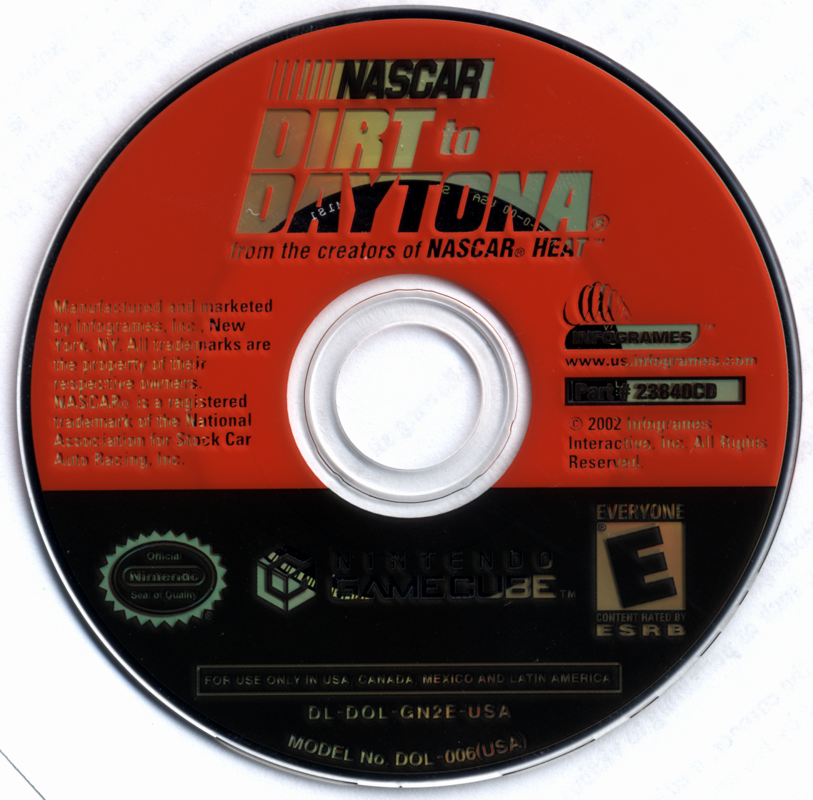 
NASCAR: Dirt to Daytona | GameCube | physical media | Data by MobyGames.com