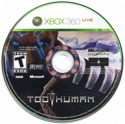 Too Human | Xbox 360 | physical media | region=North America | source-country=United States | zypher-v2 | moby-b2cffa304539 | Data by MobyGames.com