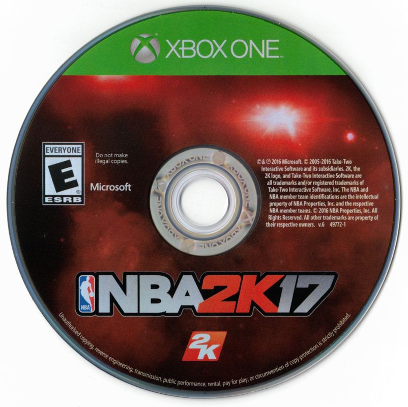 
NBA 2K17 | Xbox One | physical media | Data by MobyGames.com