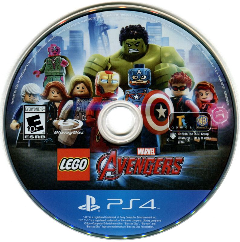 
LEGO Marvel Avengers | PlayStation 4 | game disc 1 of 1 | Data by MobyGames.com