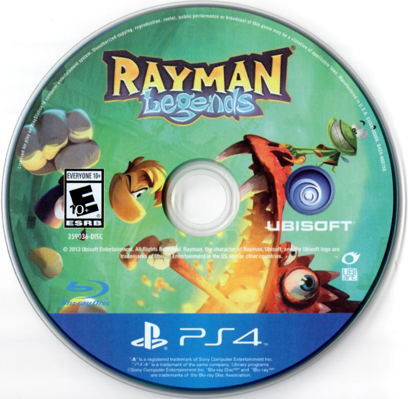 
Rayman Legends | PlayStation 4 | physical media | Region: North America | source-country=United States | Data by MobyGames.com