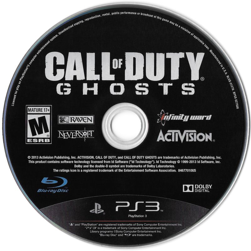 Call of Duty: Ghosts | PlayStation 4 | physical media | region=North America | source-country=United States | zypher-v2 | moby-bb85966b91f0 | Data by MobyGames.com