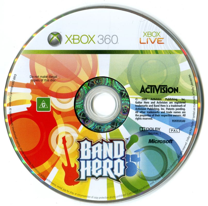 Band Hero | Xbox 360 | physical media | Region: North America | source-country=United States | Data by MobyGames.com