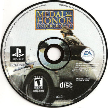 Medal of Honor: Underground | PlayStation | physical media | region=North America | source-country=Canada,United States | zypher-v2 | moby-2b415f6e9e5d | Data by MobyGames.com