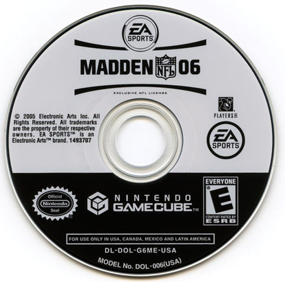 Madden NFL 06 | GameCube | physical media | region=North America | source-country=Canada,United States | zypher-v2 | moby-d35dff80e5ce | Data by MobyGames.com