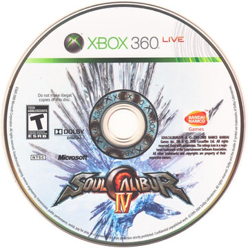 SoulCalibur IV | Xbox 360 | physical media | region=North America | source-country=United States | zypher-v2 | moby-15b6bf1fe4f2 | Data by MobyGames.com