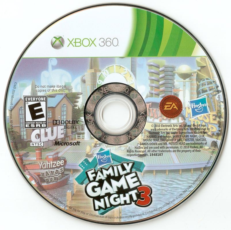 
Hasbro Family Game Night 3 | Xbox 360 | physical media | Data by MobyGames.com