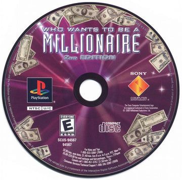
Who Wants to Be a Millionaire: 2nd Edition | PlayStation | physical media | Region: North America | source-country=United States | Data by MobyGames.com