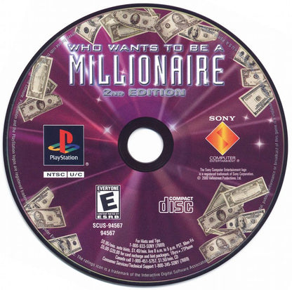 
Who Wants to Be a Millionaire: 2nd Edition | PlayStation | physical media | Region: North America | source-country=United States | Data by MobyGames.com