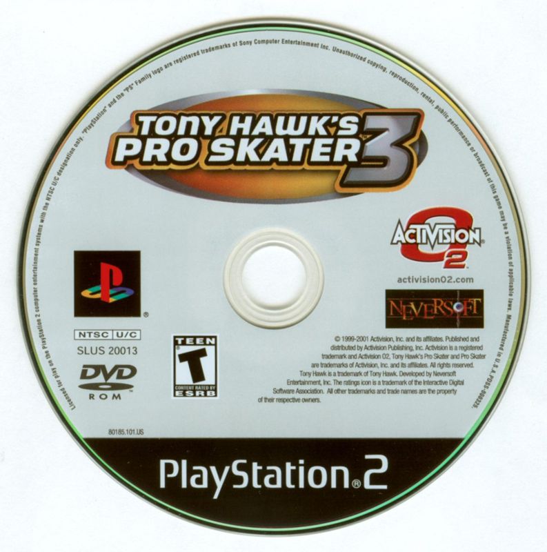 Tony Hawk's Pro Skater 3 | PlayStation 2 | physical media | region=North America | source-country=Canada,United States | zypher-v2 | moby-63a9c9dab33a | Data by MobyGames.com