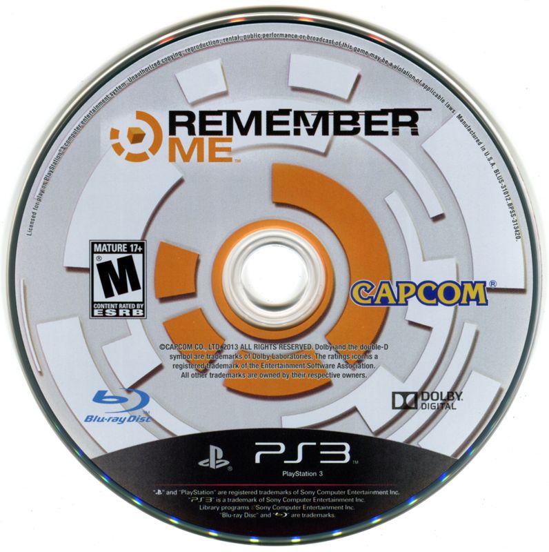 
Remember Me | PlayStation 3 | physical media | Data by MobyGames.com