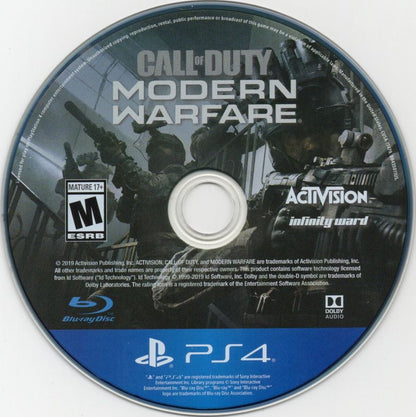 Call of Duty: Modern Warfare | PlayStation 4 | physical media | region=North America | source-country=United States | zypher-v2 | moby-1f324fd574b8 | Data by MobyGames.com
