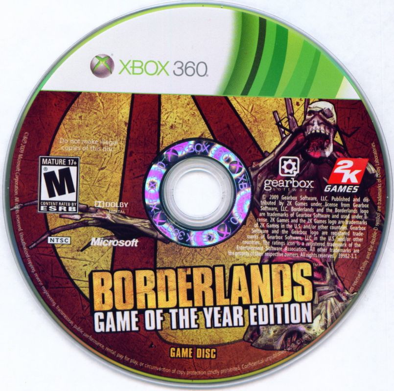 Borderlands: Game of the Year Edition | Xbox 360 | physical media | region=North America | source-country=Canada,United States | zypher-v2 | moby-bc206ef9e800 | Data by MobyGames.com