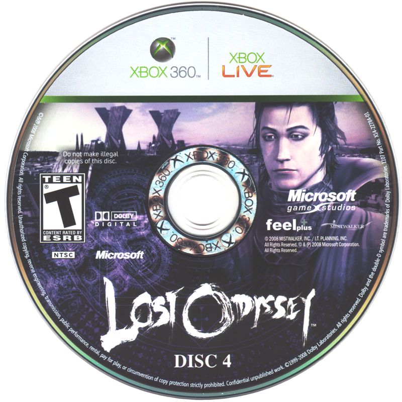 
Lost Odyssey | Xbox 360 | game disc 4 of 4 | Region: North America | source-country=United States | Data by MobyGames.com