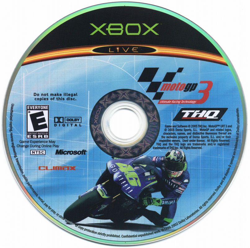 
MotoGP: Ultimate Racing Technology 3 | Xbox | game disc 1 of 1 | Data by MobyGames.com