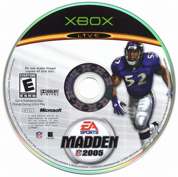 Madden NFL 2005 | Xbox | physical media | region=North America | source-country=United States | zypher-v2 | moby-da052db31d80 | Data by MobyGames.com