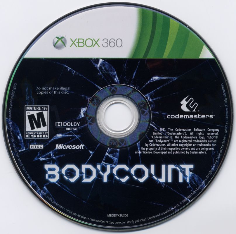 
Bodycount | Xbox 360 | physical media | Region: North America | source-country=United States | Data by MobyGames.com
