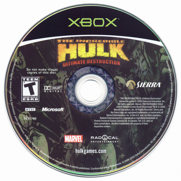 
The Incredible Hulk: Ultimate Destruction | Xbox | physical media | Data by MobyGames.com