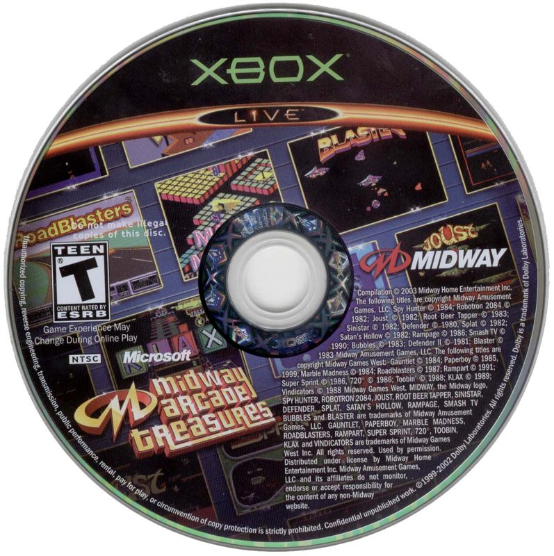 Midway Arcade Treasures | Xbox | physical media | region=North America | source-country=United States | zypher-v2 | moby-5836871fbe83 | Data by MobyGames.com