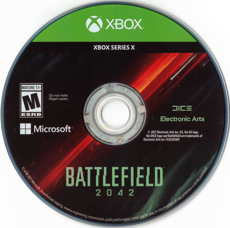 
Battlefield 2042 | Xbox Series | game disc 1 of 1 | Region: North America | source-country=United States | Data by MobyGames.com