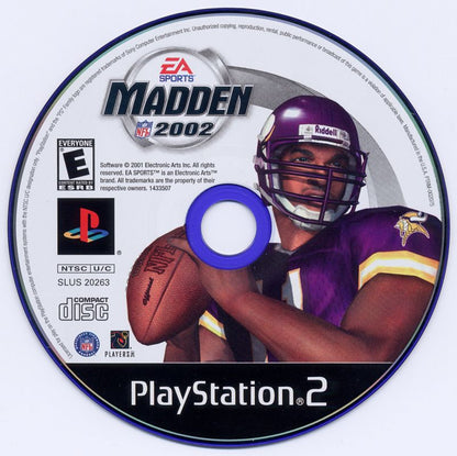 Madden NFL 2002 | PlayStation 2 | physical media | region=North America | source-country=United States | zypher-v2 | moby-258e2821d221 | Data by MobyGames.com