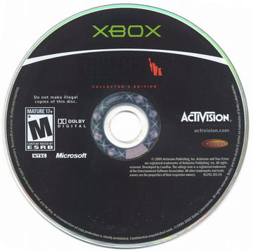 
True Crime: New York City (Collector's Edition) | Xbox | game disc 1 of 1 | Data by MobyGames.com