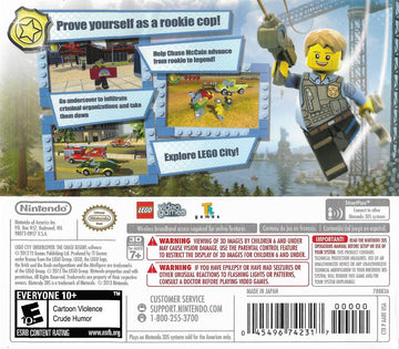 
LEGO City Undercover: The Chase Begins | Nintendo 3DS | back cover | Data by MobyGames.com