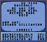 
Jeopardy! Sports Edition | SEGA Game Gear | gameplay screenshot | Data by MobyGames.com