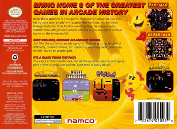 
Namco Museum 64 | N64 | Nintendo 64 | back cover