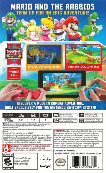 
Mario + Rabbids: Kingdom Battle | Nintendo Switch | back cover
