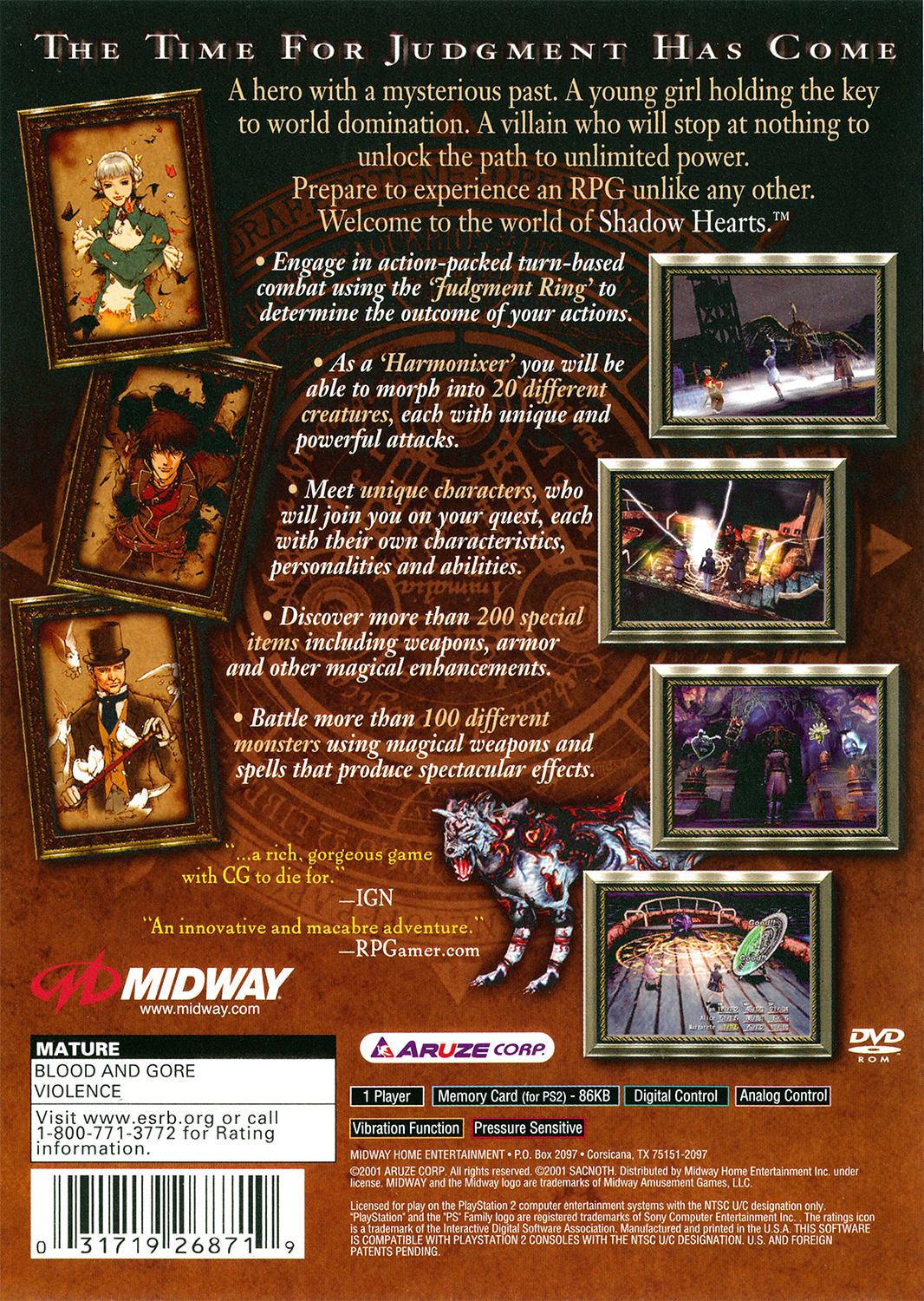 
Shadow Hearts | PlayStation 2 | PS2 | back cover