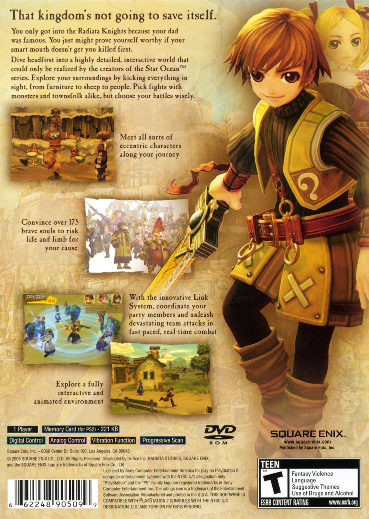 
Radiata Stories | PlayStation 2 | PS2 | back cover