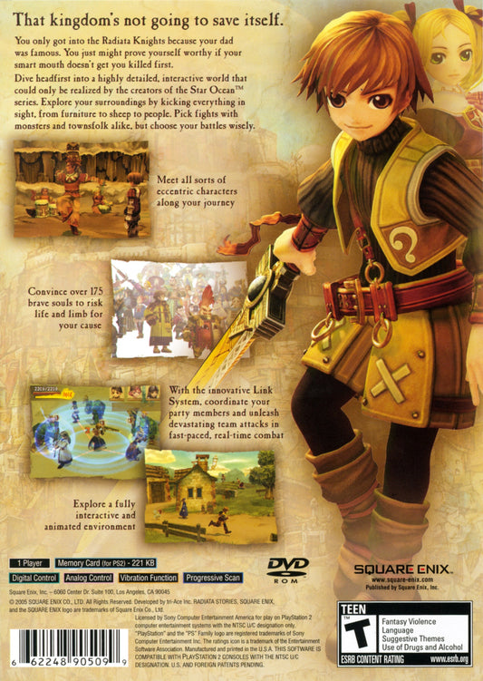 
Radiata Stories | PlayStation 2 | PS2 | back cover