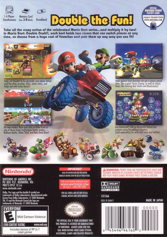 
Mario Kart: Double Dash!! (Special Edition) | Nintendo GameCube | back cover