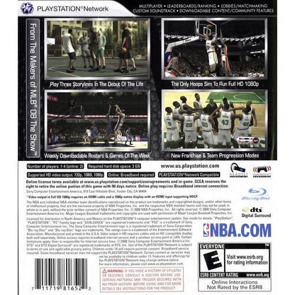 
NBA 09: The Inside | PlayStation 3 | back cover | quality review pending: exact release and pixel duplicate | walmart-3da24dd39c8d