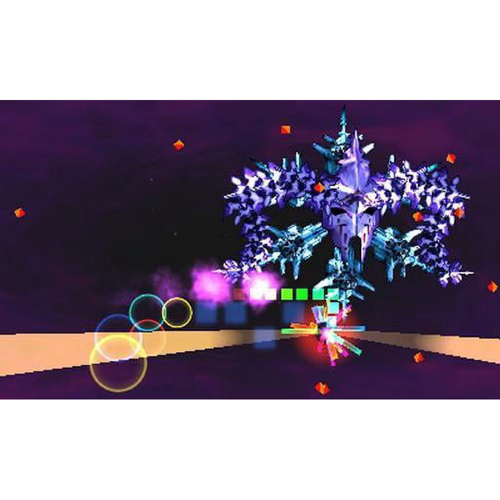
Dream Trigger 3D Nintendo 3DS gameplay screenshot — active boss encounter with sonar effects