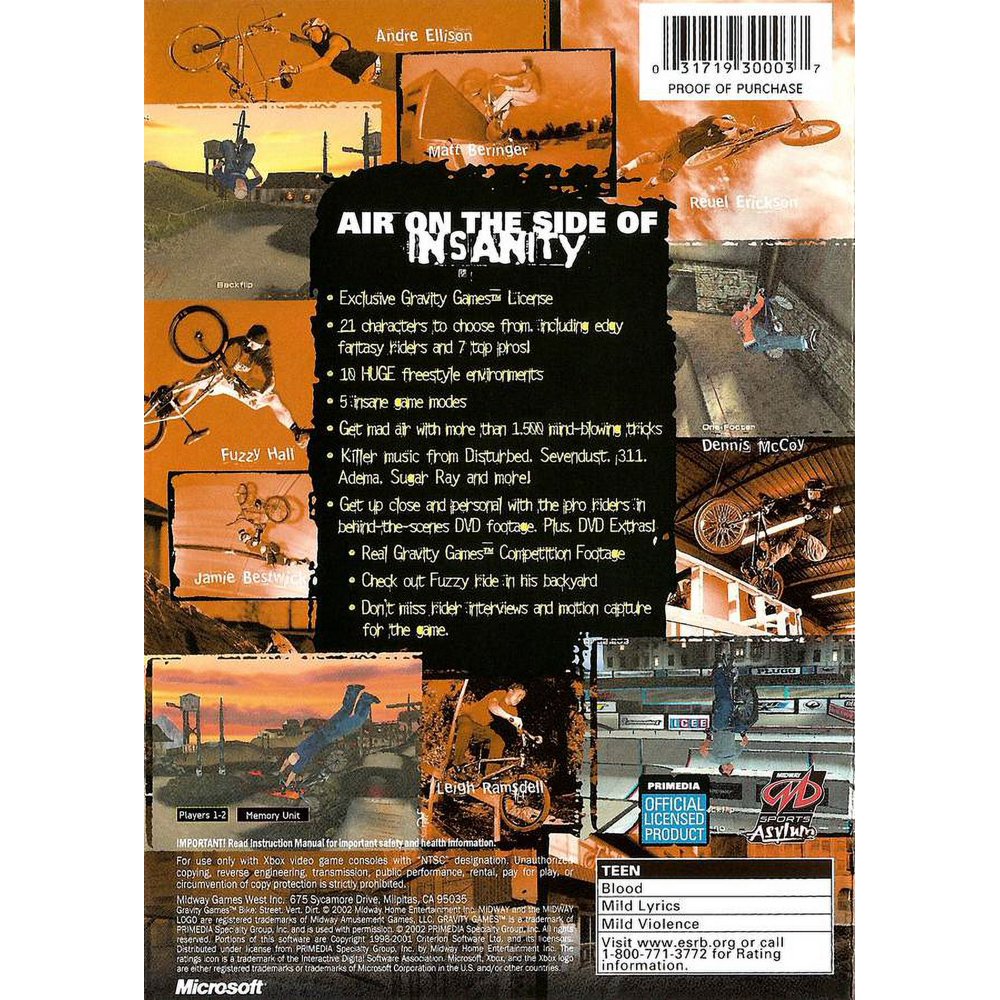 
Gravity Games Bike: Street • Vert • Dirt | Xbox | supplemental product media | walmart-e45ff72a186a