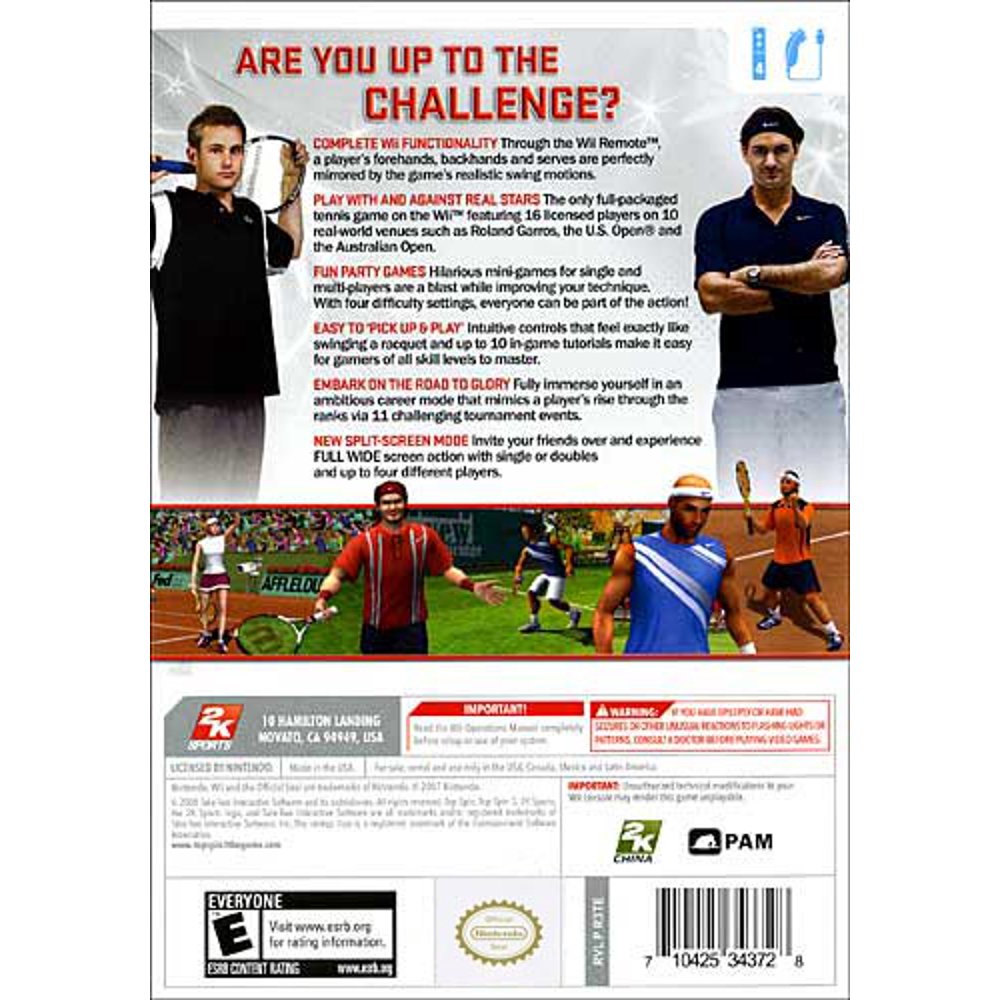 
Top Spin 3 | Wii | supplemental product media | walmart-0f7f1639eb37