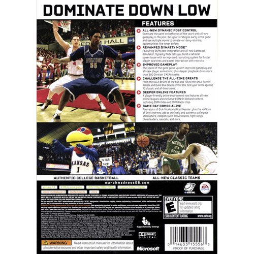 NCAA March Madness 08 | Xbox 360 | supplemental product media | Region: North America | walmart-35ebd4b08bc3 | Source: Walmart