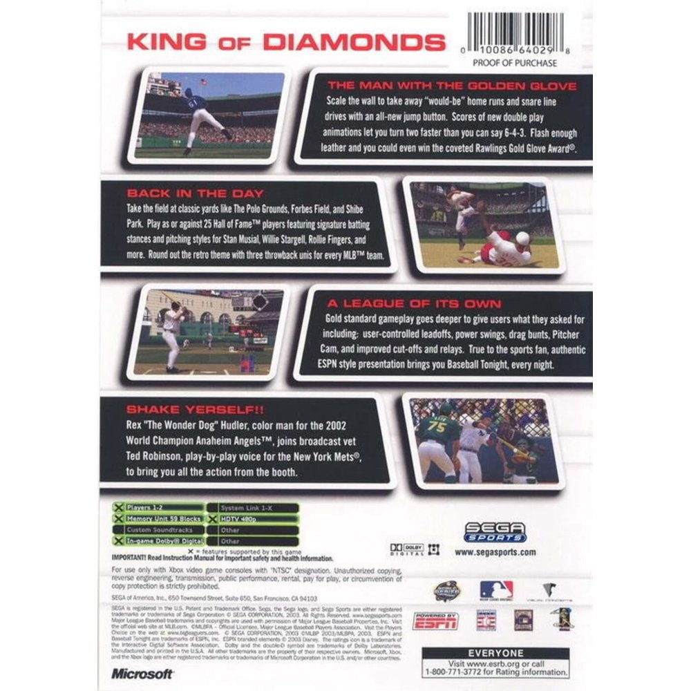 
World Series Baseball 2K3 | Xbox | supplemental product media | Region: North America | walmart-63ebde59273e | Source: Walmart
