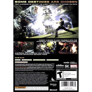 
X-Men: Destiny | Xbox 360 | supplemental product media | Region: North America | walmart-00309030c77c | Source: Walmart