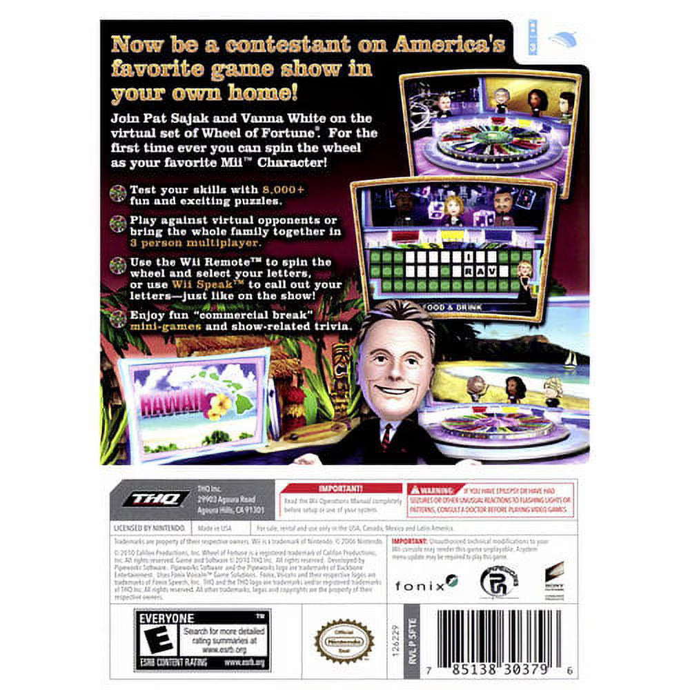 
Wheel of Fortune | Wii | supplemental product media | Region: North America | walmart-1129bb419c7c | Source: Walmart