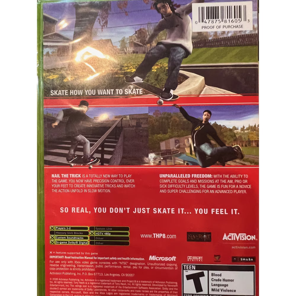 
Tony Hawk's Project 8 | Xbox | supplemental product media | walmart-c037f30b0c9d